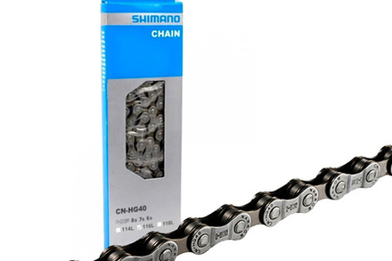 Цепь Shimano, HG-40, 6/7/8 ск, 118зв, с замком UG51 ECNHG40T118Q