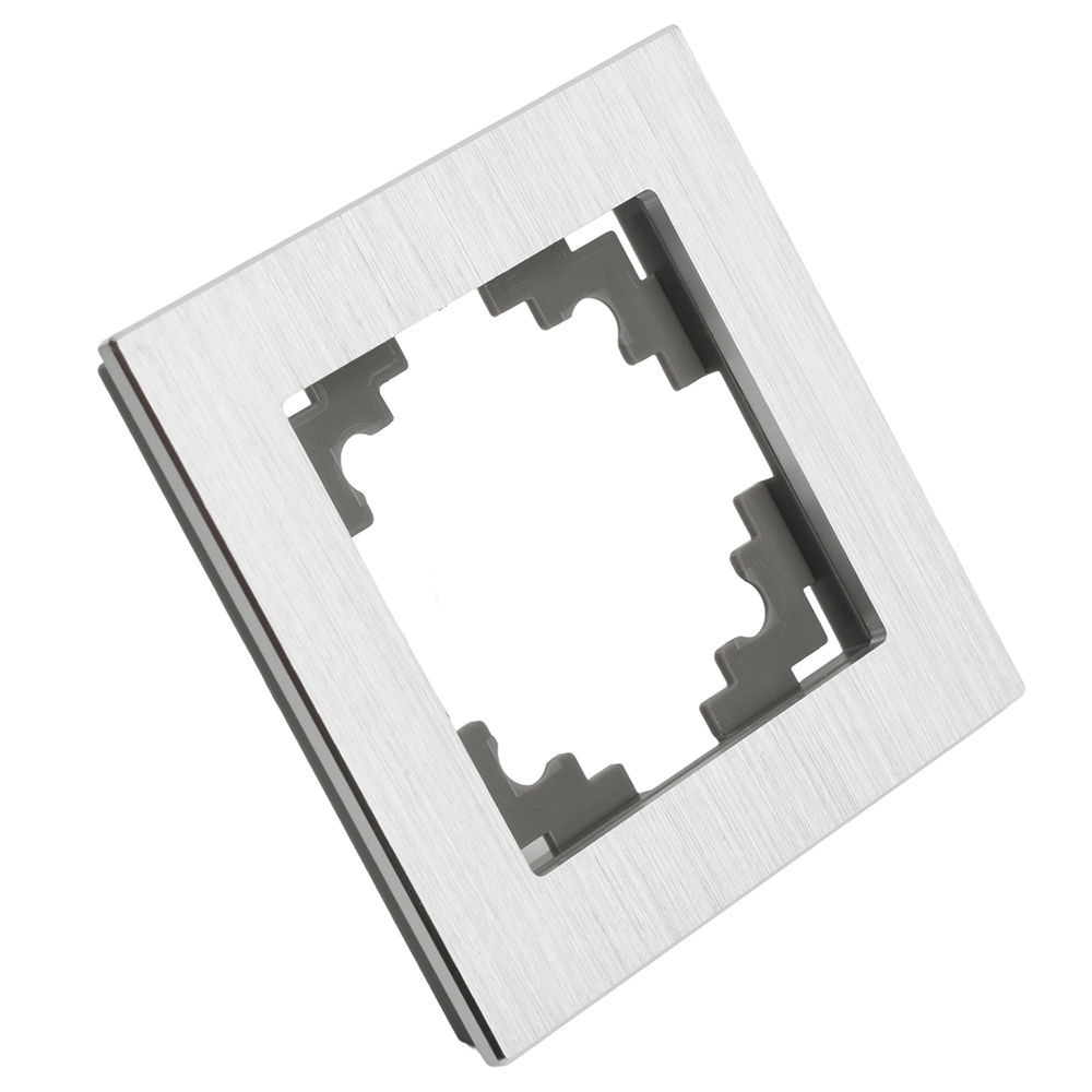 Рамка 1-местная, серебро, STEKKER, MFR00-7001-03, серия Катрин, серебро 50011