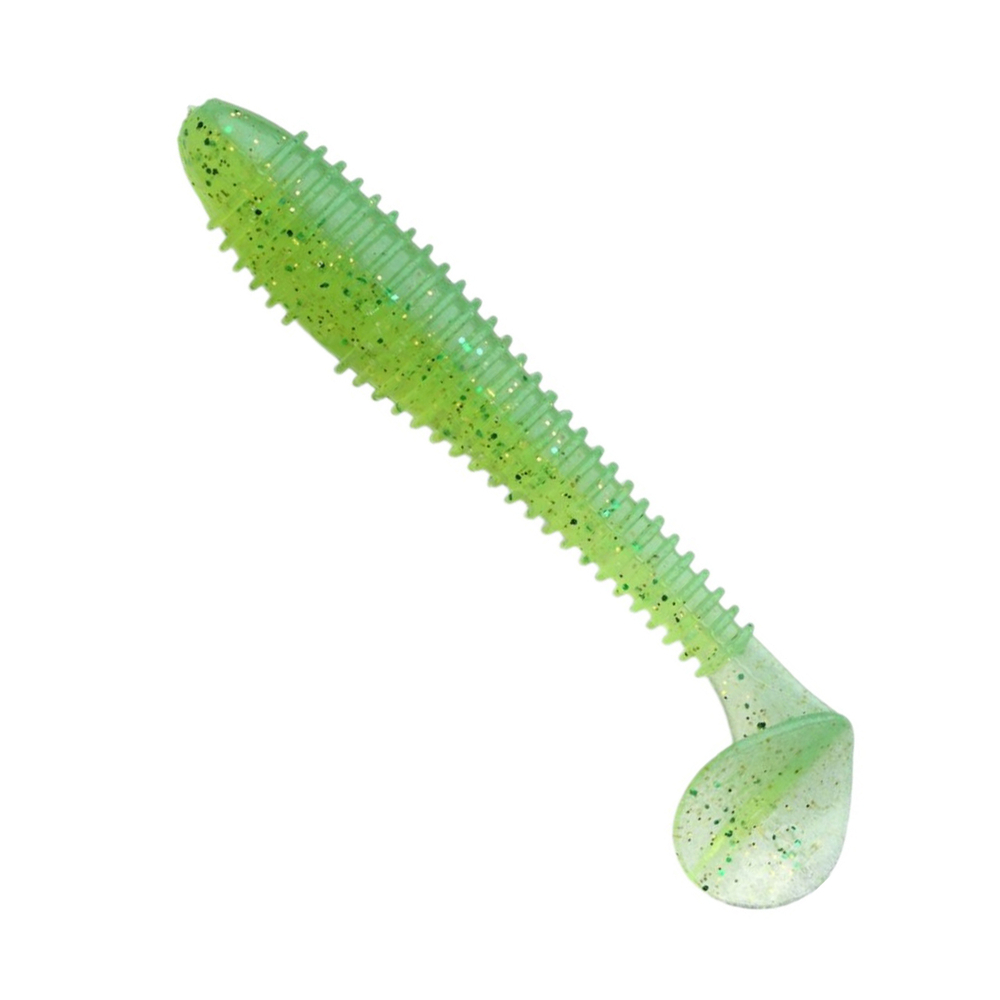 Приманка силиконовая Keitech Swing Impact FAT 4.3", 10,3г цвет #401 Green Pumpkin / Chartreuse