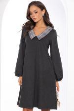 Платье "Искусство стиля" (темно-серое) П8296 LT Collection