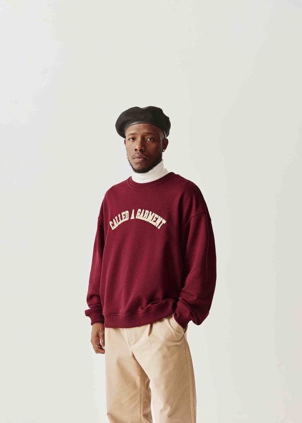 Толстовка College вишневая - фото 35