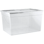 Контейнер универсальный с крышкой для хранения вещей, прозрачный, 37*26*20,7см, 16л