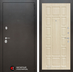 Дверь Входная Лабиринт Silver 12 - Беленый дуб металлическая