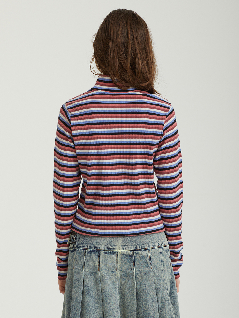 Женская Водолазка Quince Stripe Turtleneck