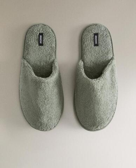 ZARA HOME ДОМАШНИЕ ТАПОЧКИ, ХАКИ