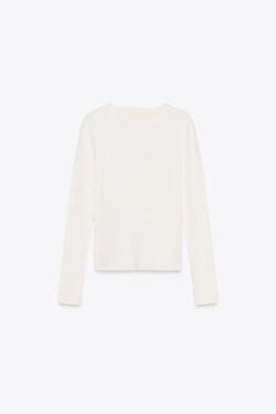 ZARA КАРДИГАН В РУБЧИК, БЕЛЫЙ