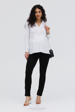 Брюки женские для беремнных без начеса плотные черные тр-803