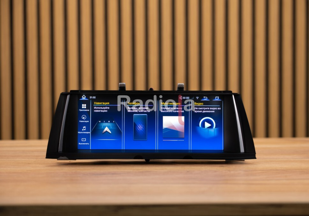 Магнитола для BMW 5-серия F10 2013-2016 NBT - Radiola RDL-6218-L монитор 10.25" на Android 13, 8+128Гб, CarPlay, 4G SIM-слот