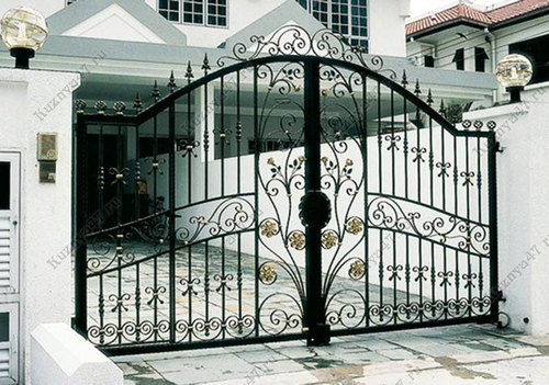 Распашные кованые ворота 5