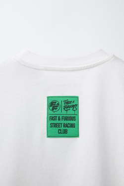 ZARA ФУТБОЛКА FAST & FURIOUS ©, БЕЛЫЙ