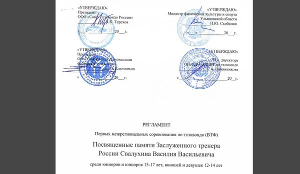 Межрегиональные соревнования Памяти ЗТР Свалухина В.В. (ЕКП № 2047730023028021)