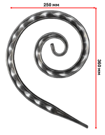 кованый элемент запятая с декором 360х250