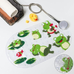 2580160 Коврик для ванны 38х69 см "Лягушата"