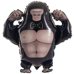 Шар Фольгированный Горилла Джентльмен (Черный)