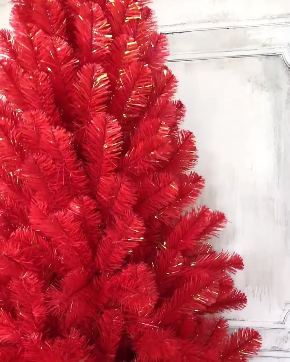 Искусственная красная елка «Искристая красная» (пвх) от 1,2 м до 2,4 м