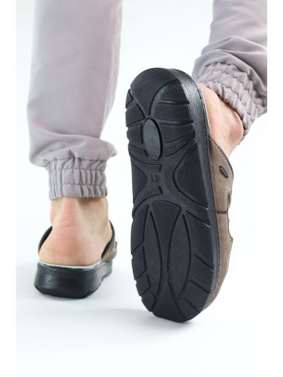 500 | "Ivan" | Коричневые мужские медицинские сабо с закрытым носом