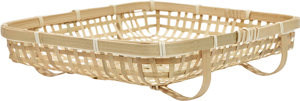 Корзина для сервировки OYOY Sporta, прямоугольная, дерево, 25 30 см, бежевая