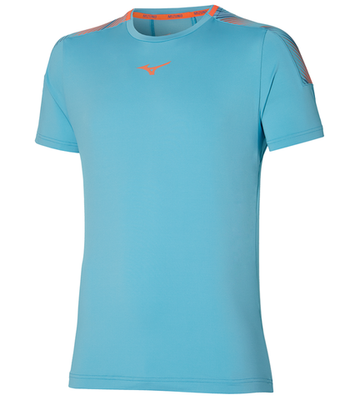 Мужская теннисная футболка Mizuno Shadow Tee - небесный