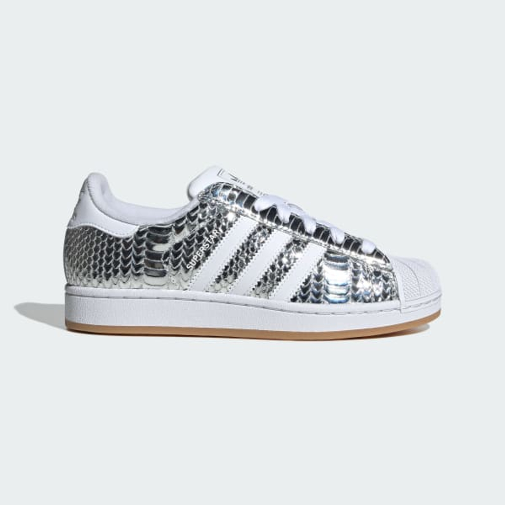 ADIDAS Кроссовки Superstar II с змеиным принтом, серебристый