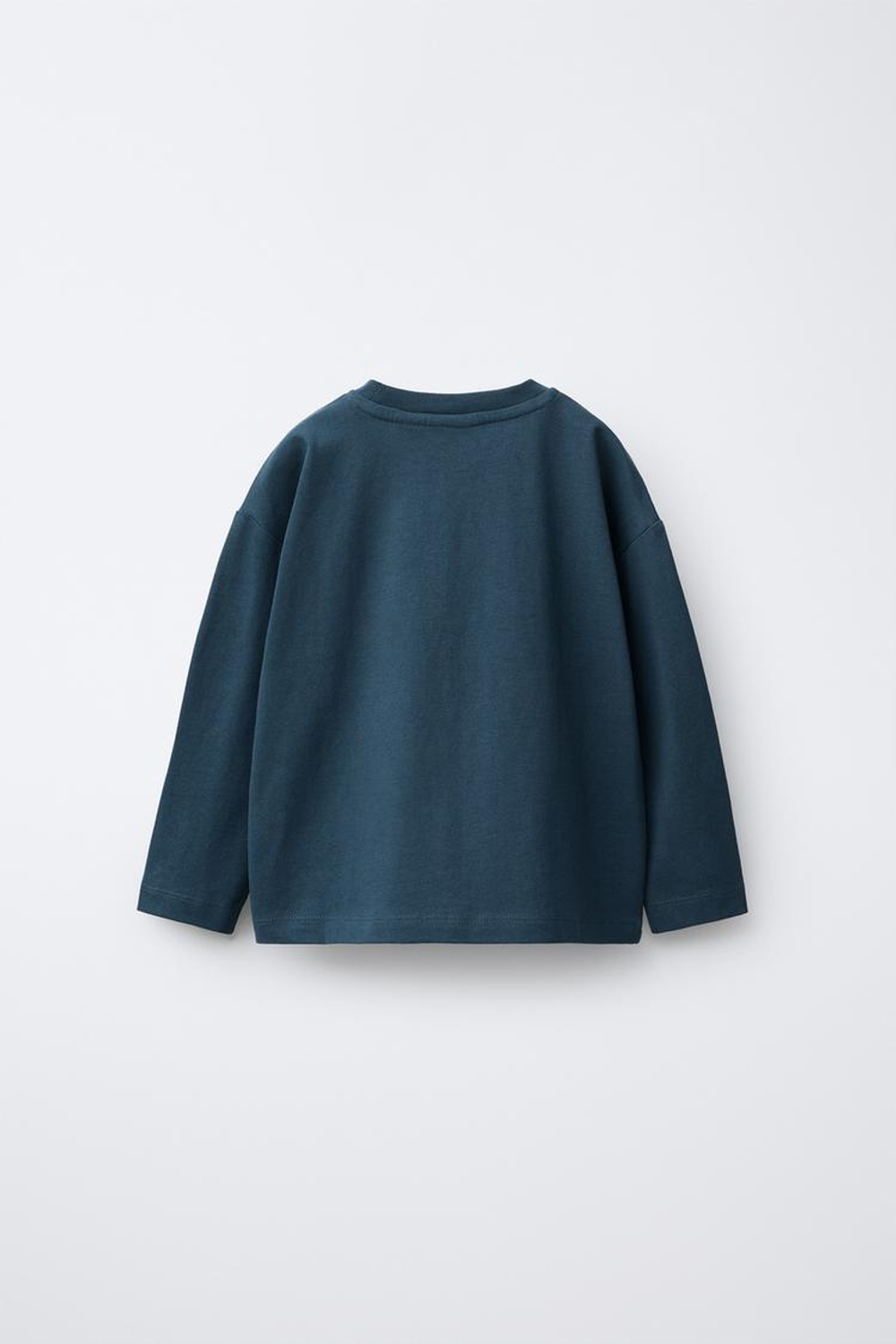 ZARA НАБОР ИЗ ДВУХ ФУТБОЛОК С ДЛИННЫМИ РУКАВАМИ, СИНИЙ