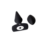 Черная анальная вибропробка с пультом ДУ Uranus - 12,8 см. (Цвет: черный)