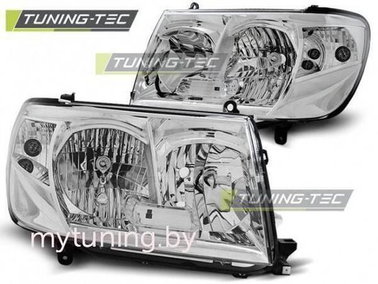 Передние фары Toyota Land Cruiser 100 chrome