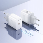 Сетевая зарядка с поддержкой быстрой зарядки PD+QC3.0 3А 20Вт USB-C BOROFONE BA99A