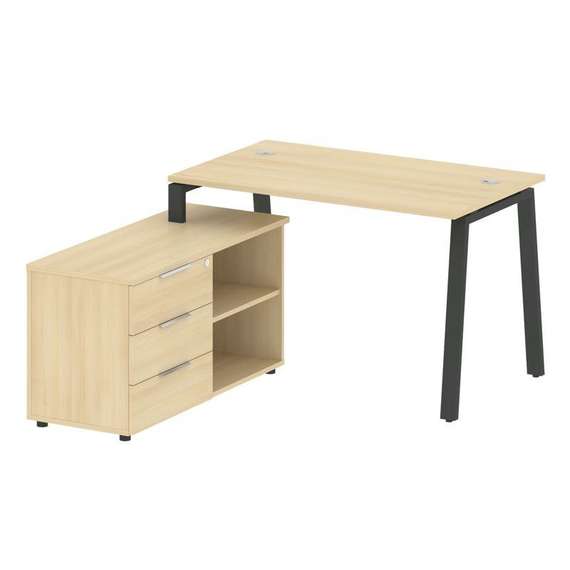 Метал Систем Рабочая станция с тумбой на А-образном м/к БА.РС-СТС-2.2 (L)