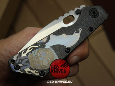 Нож Strider SMF - рукоять титан с гравировкой RK/Н4