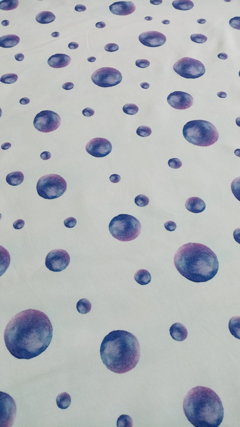 Футер (принт). Пузыри на белом, ВО