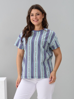 Футболка Фк-127/индиго-полоскабуквы