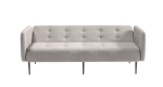 Monaco диван-кровать прямой с подлокотниками, трехместный, велюр серый Velutto 52