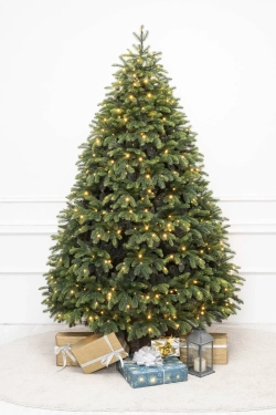 Искусственная елка Богемская 270 см., 1005 теплых белых LED ламп, Литая хвоя+ПВХ, ЕлкиТорг (180270)