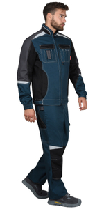 Костюм СИРИУС-КАСПИЙ куртка, брюки, морена с чёрным, тёмно-серым и СОП