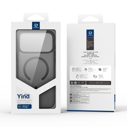 Матовый чехол черного цвета с MagSafe для iPhone 17 Pro Max, серия Yind Series (Open Ring Version) от Dux Ducis