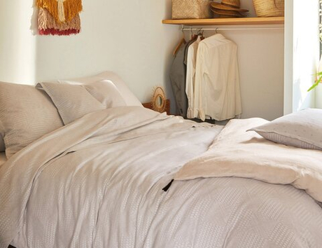 Постельное белье 2 спальное евро Blanc des Vosges Gramines Creme