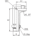 Штуцер FRMC90 JIC 9/16 BSP 1/4 удлин.