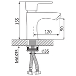 Смеситель для раковины Oute T14 T1401