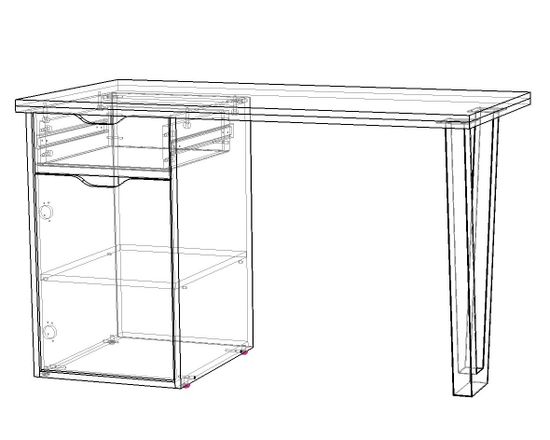 Стол ЛОФТ левый