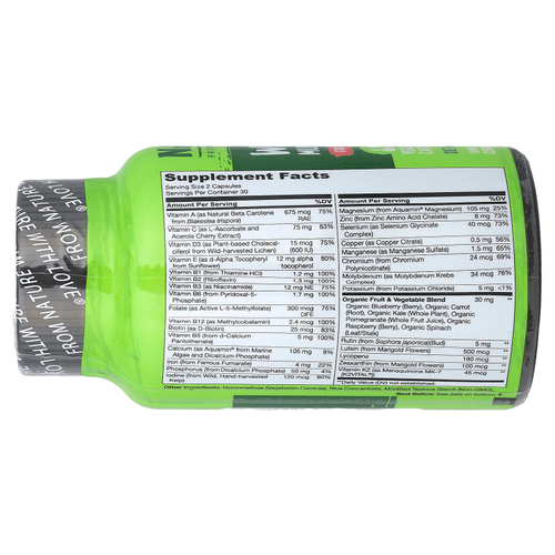 NATURELO, мультивитамины из цельных продуктов для подростков, 60 растительных капсул