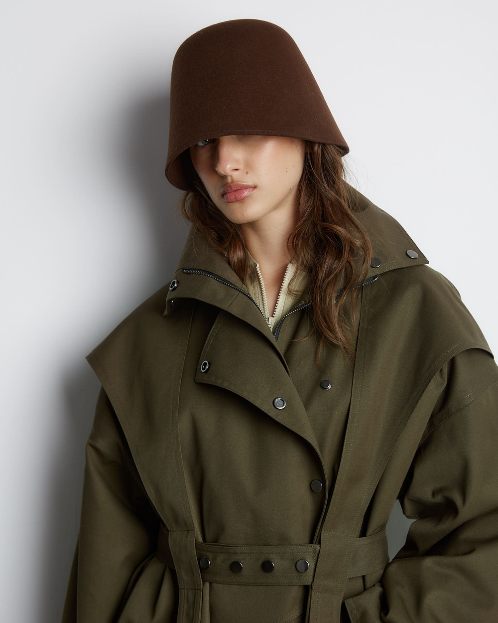 Панама из шерсти шоколад