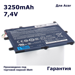 Аккумулятор iBatt 3250mAh, для BAT-1012; BT.00203.011; CS-ACT200SL; KT.00203.002; iB-A639