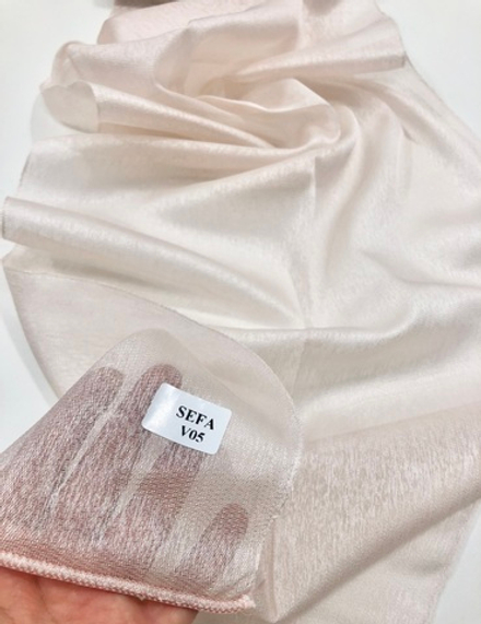 Тюль-лен с мерцанием Arya арт. Sefa col v-05 розовый (высота 300 см, Турция)