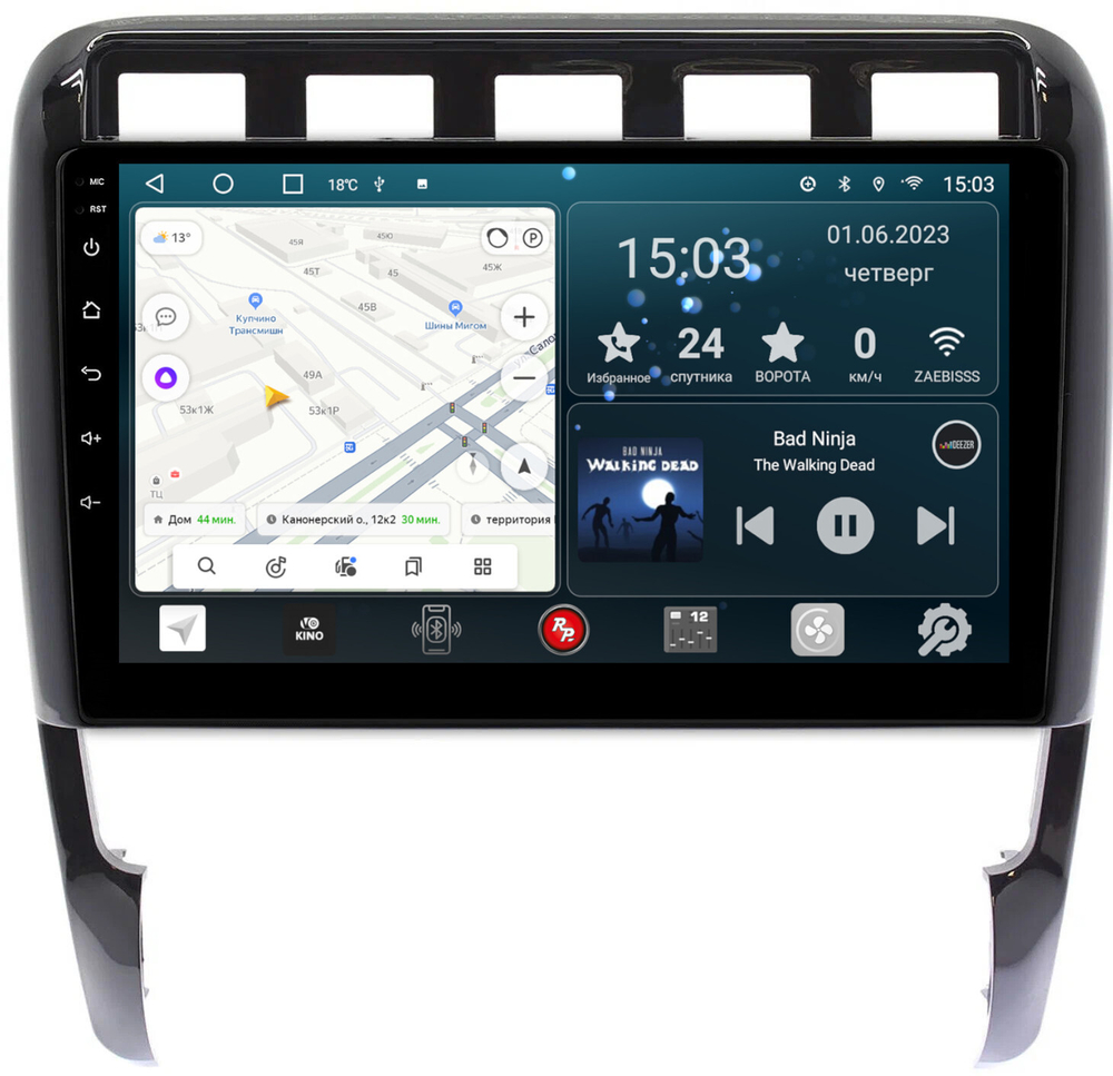 Магнитола для Porsche Cayenne 2002-2010 - Redpower 305 Android 10, ТОП процессор, 6Гб+128Гб, CarPlay, SIM-слот