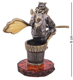 AM-4226 Фигурка «Баба Яга Привал» (латунь, янтарь)