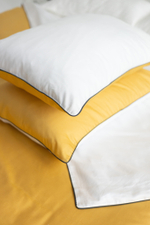 MOON 2 Наволочки, сатин желтый/белый