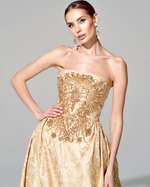 Платье "Ливадия" из премиального жаккарда с вышивкой ручной работы