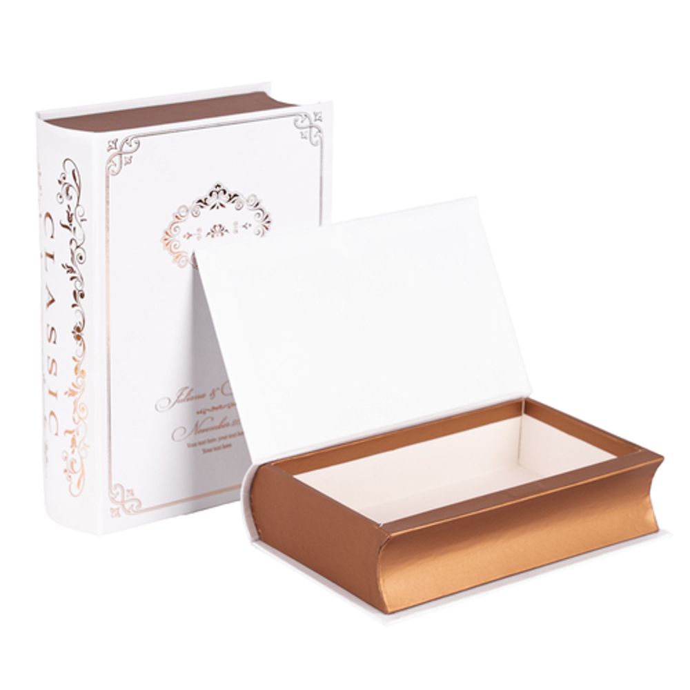 Набор/2шт "Книга" 16*21*5, 12*19*4,7см Белая