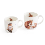 Набор из 2 кружек "Лисички" Wrendale Designs, 0,3 л и 0,4 л