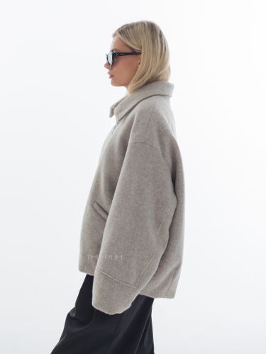 Шерстяная куртка на молнии в цвете капучино